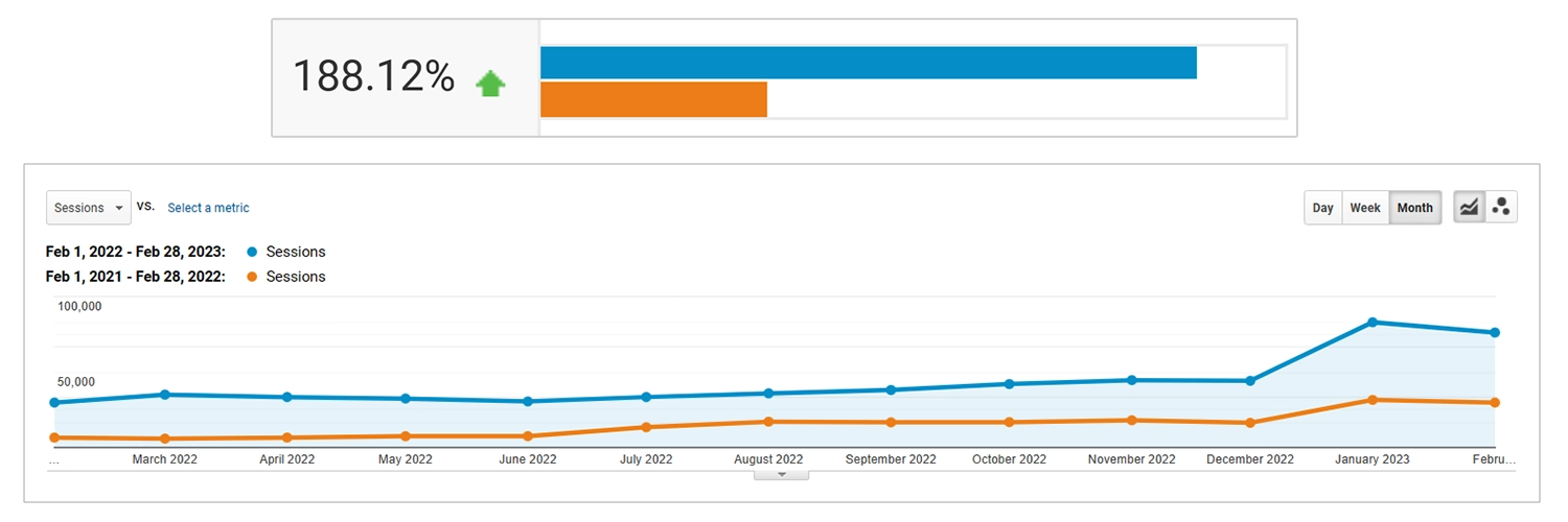 organic traffic results