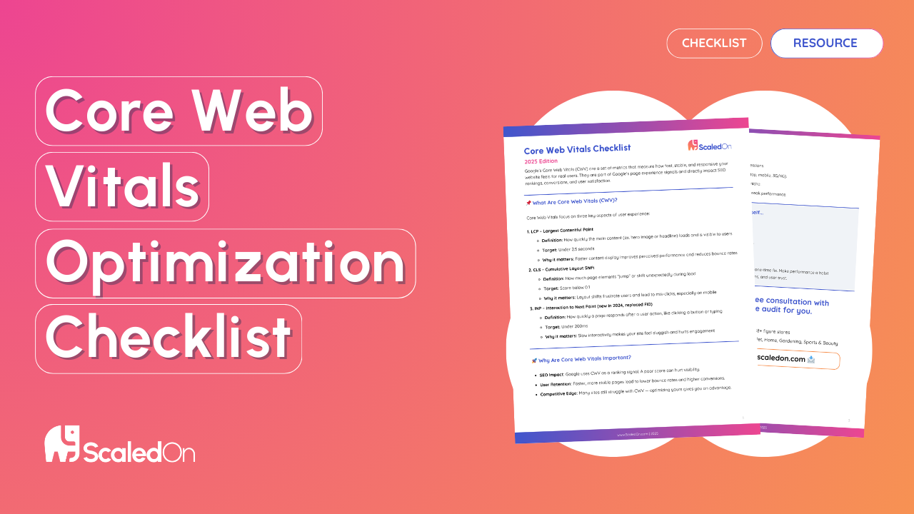 core web vitals optimization checklist 3