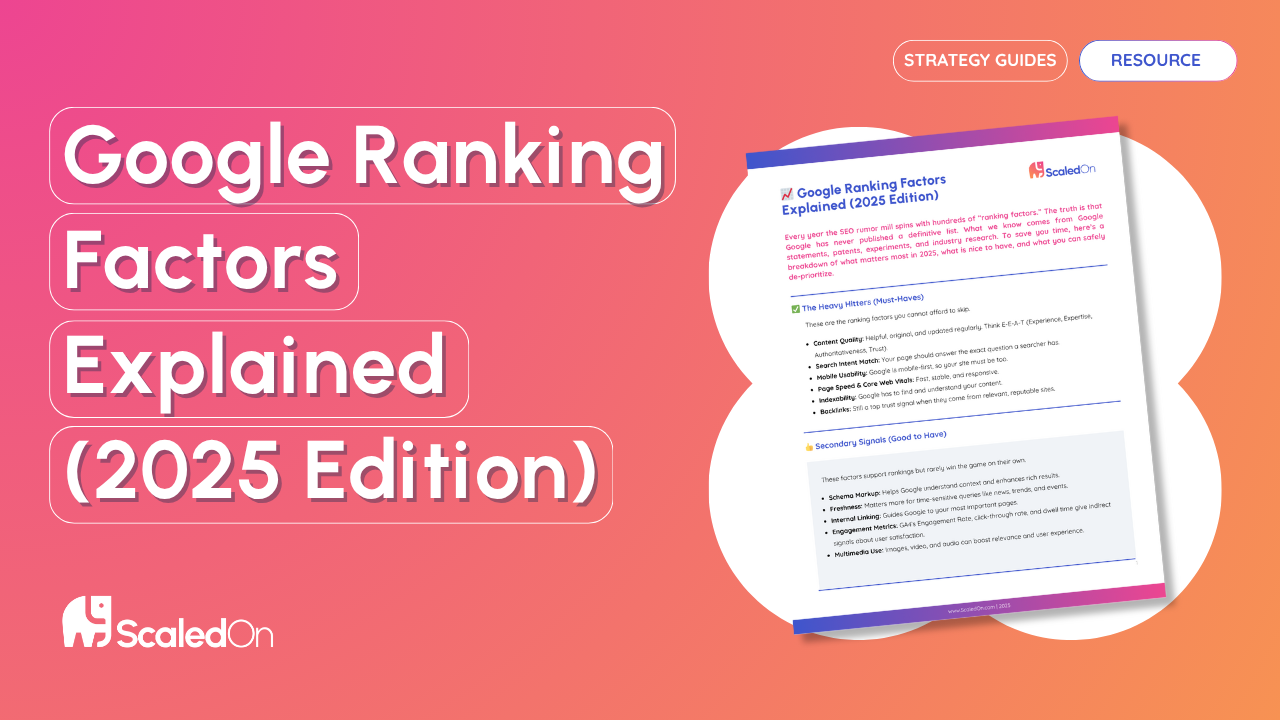 google ranking factors explained 2025 edition