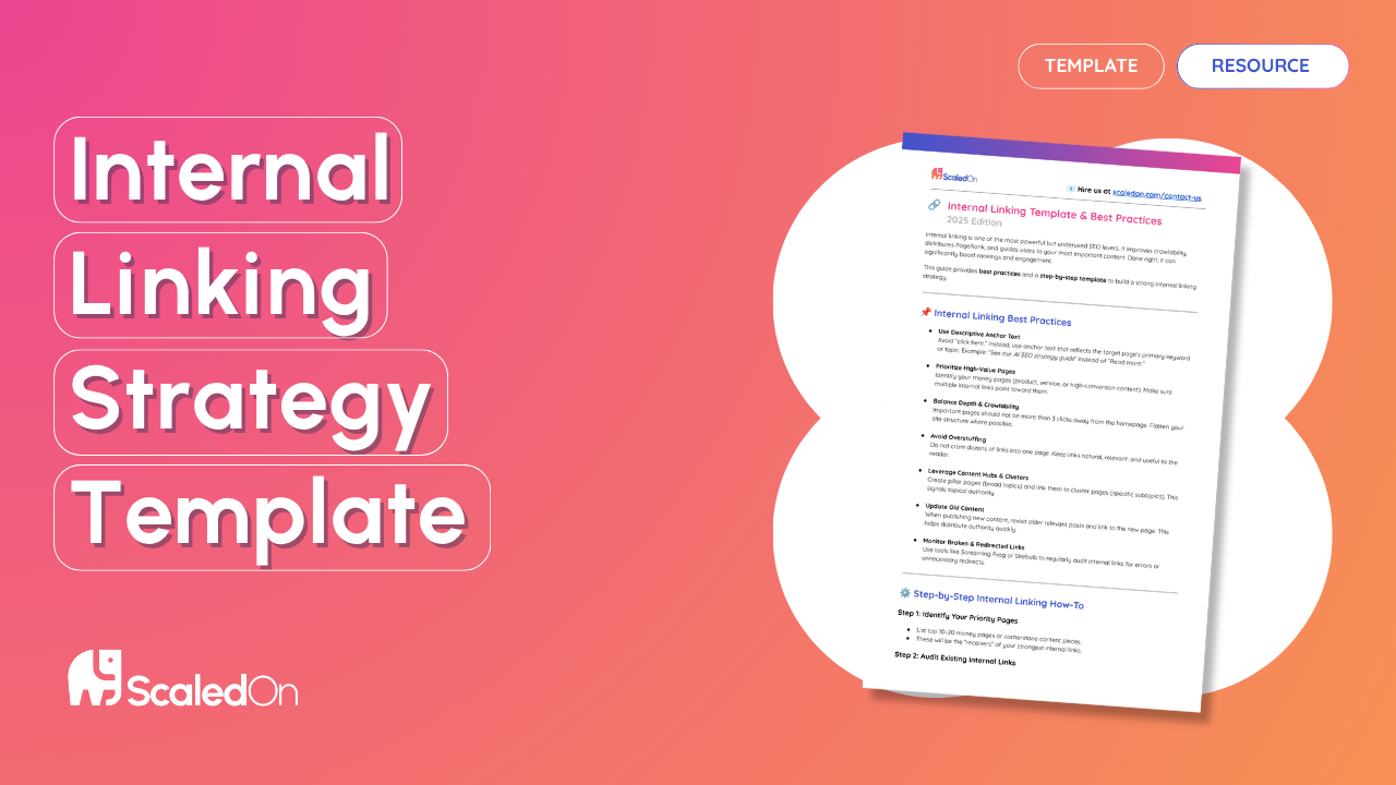 internal linking strategy template