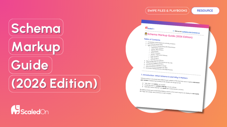 Schema Markup Guide (2026 Edition)