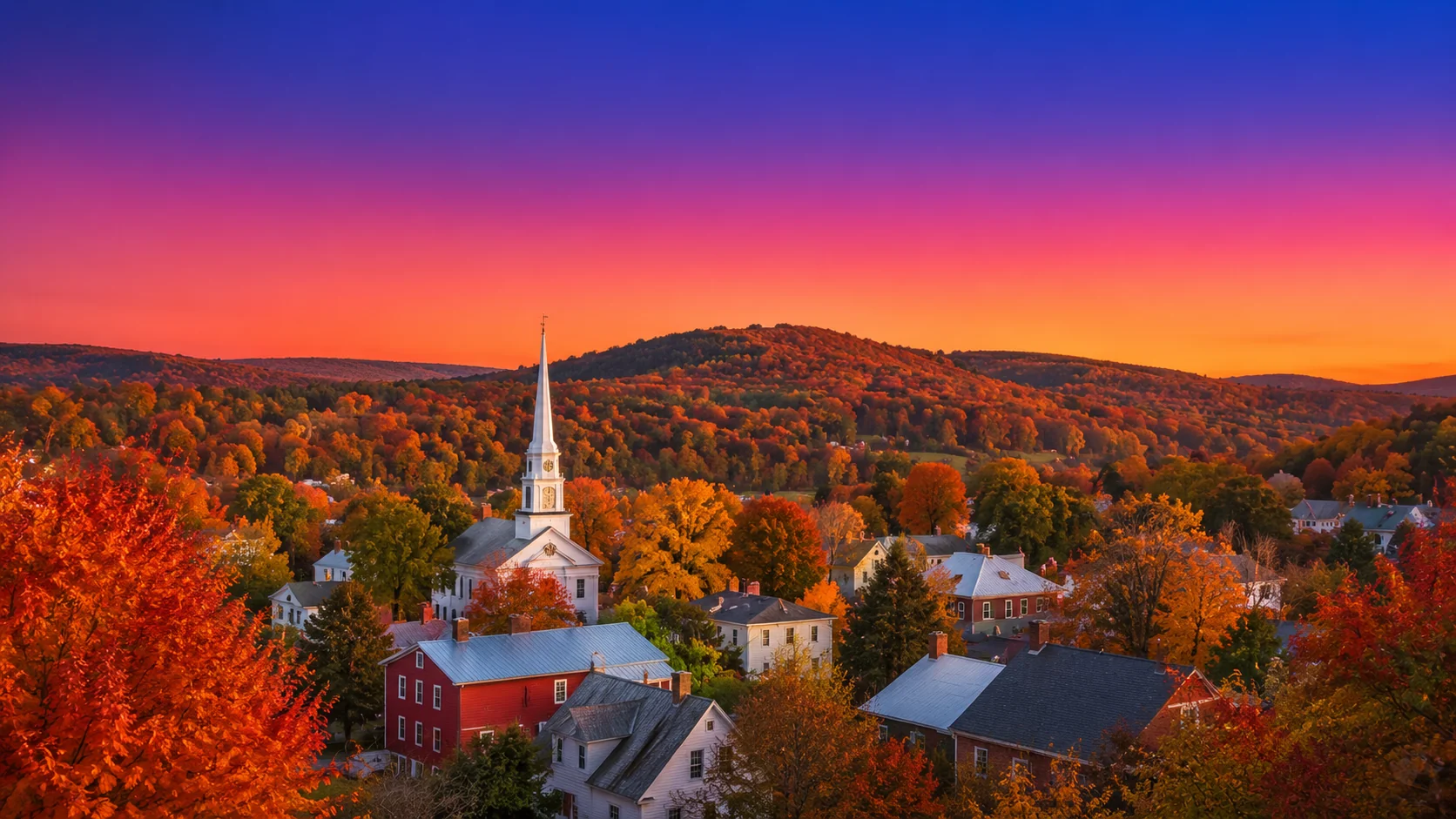 vermont autumn landscape